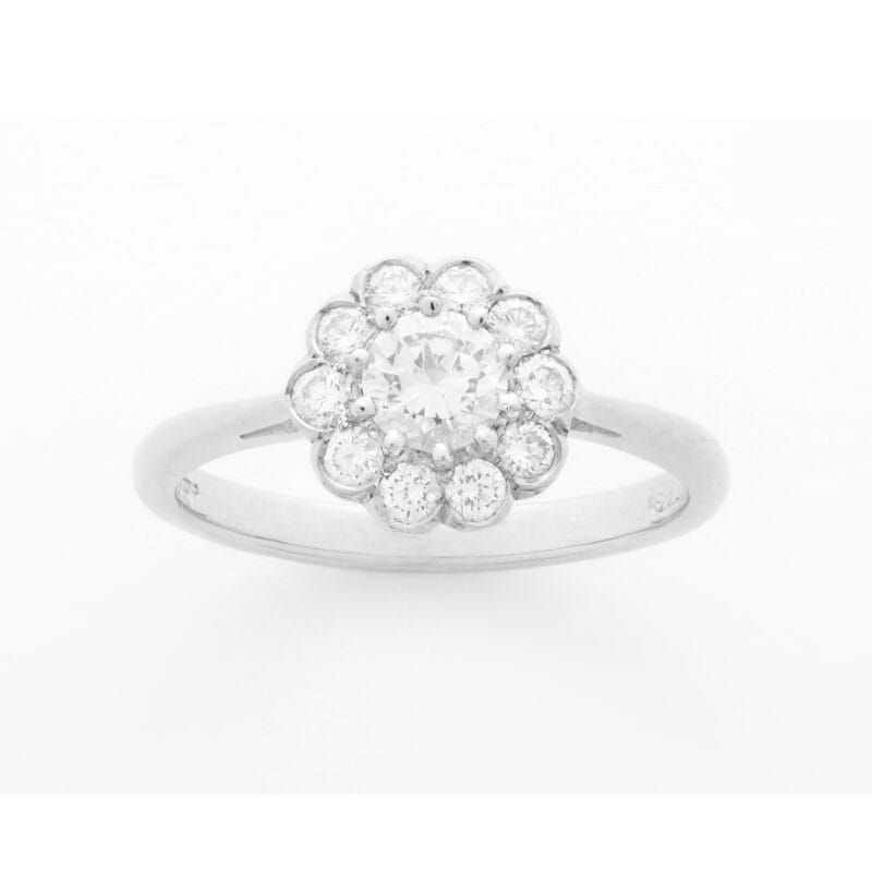 A Platinum And Diamond Cluster Ring