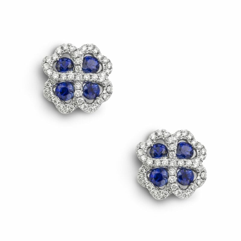 A Pair Of Diamond And Sapphire
