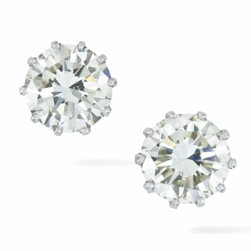 A Pair Of Diamond Stud Earrings