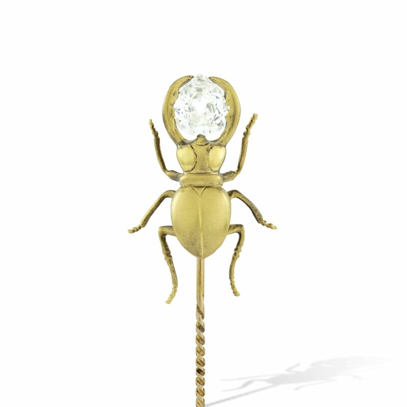A Bentley & Skinner Gold And Diamond Beetle Pin