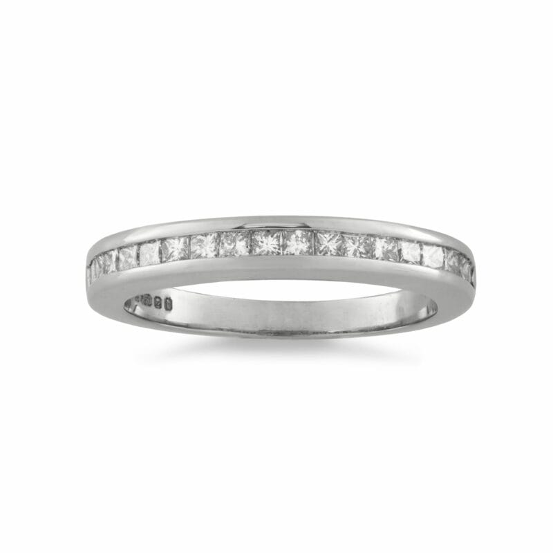 A Half Eternity Princess-cut Diamond Ring