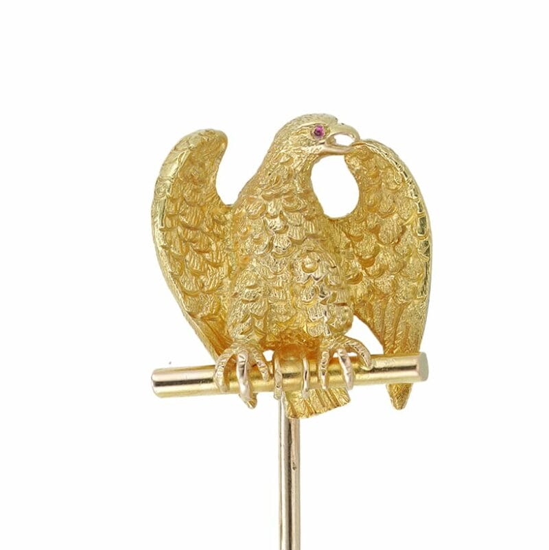 A Victorian Gold Eagle Stick-pin