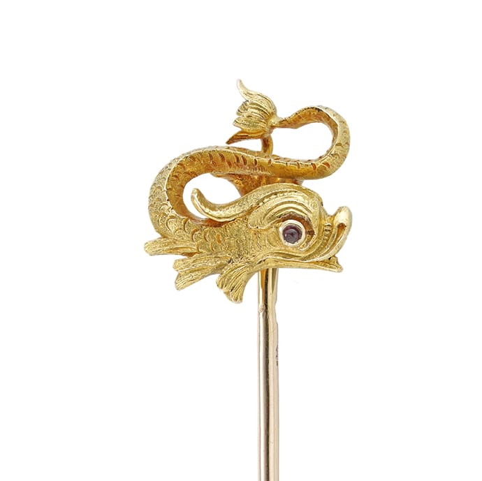 A Late 19th Century French Dolphin Stick-pin