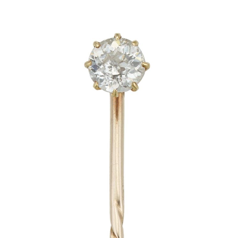 A Sinlge Old-cut Diamond Stick-pin