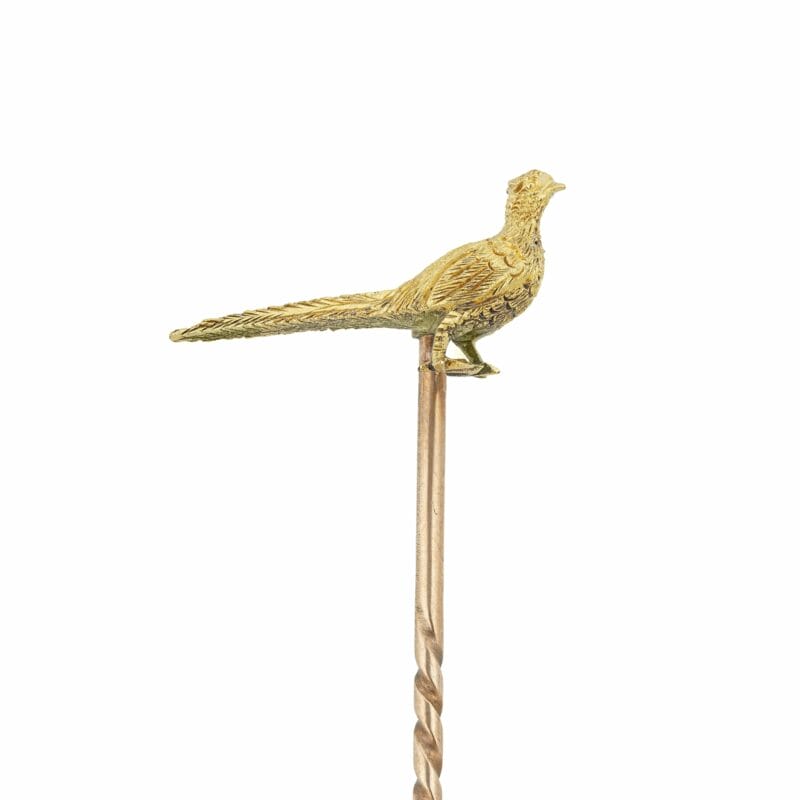 A Late Victorian Gold Pheasant Stick Pin