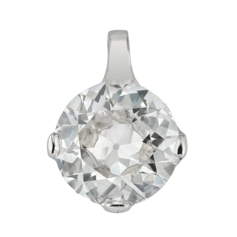 A single old European-cut diamond pendant
