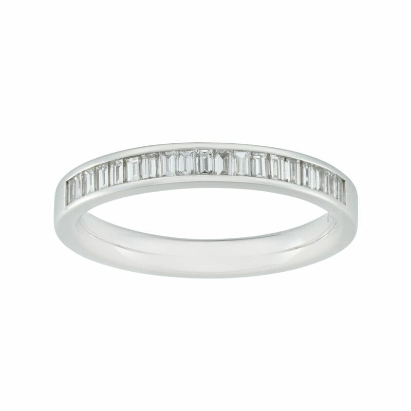 A Baguette-cut Diamond Half Eternity Ring