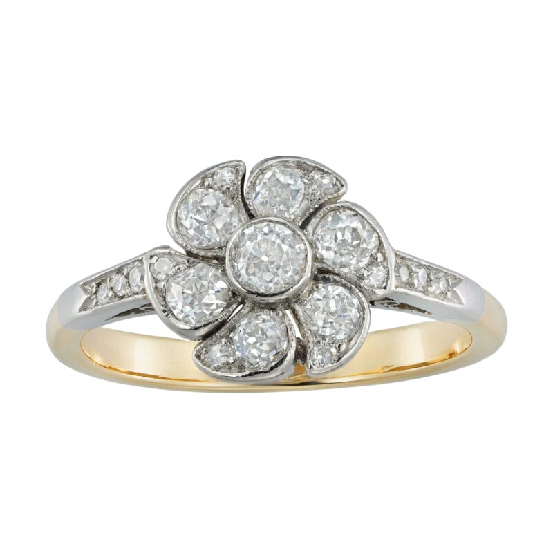 An Early 20th Century Diamond-set Flower Cluster Ring