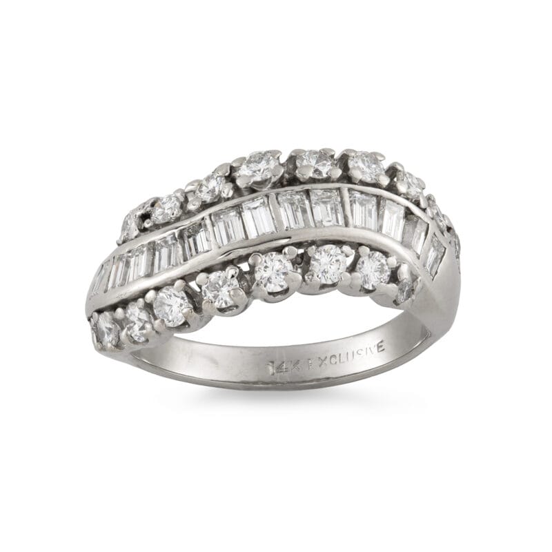 A mid-20th century diamond-set ring