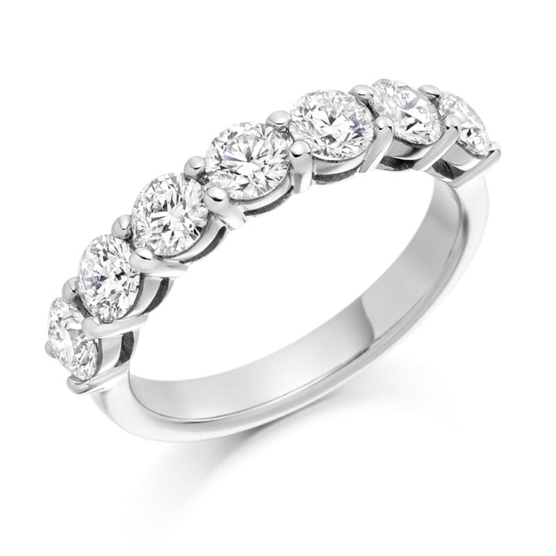 A seven-stone diamond ring