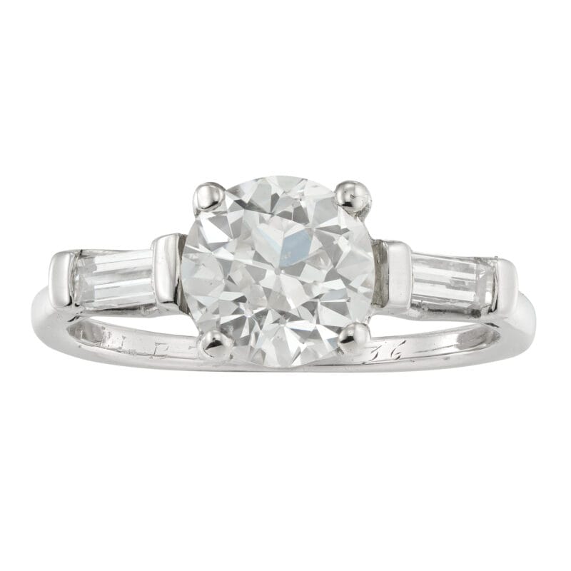 A vintage  single stone diamond ring