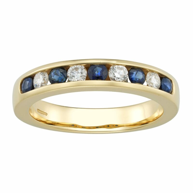 A Sapphire And Diamond Ring