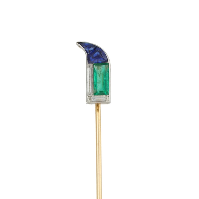 An Art Deco gem-set stick pin by Cartier
