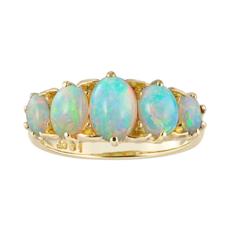 An early 20th century opal ring