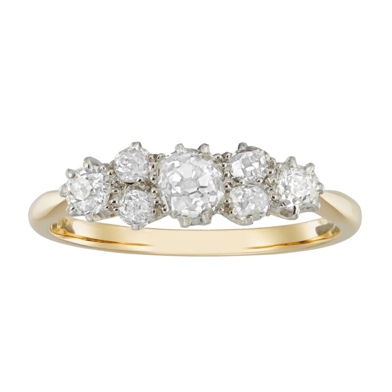A seven stone diamond ring