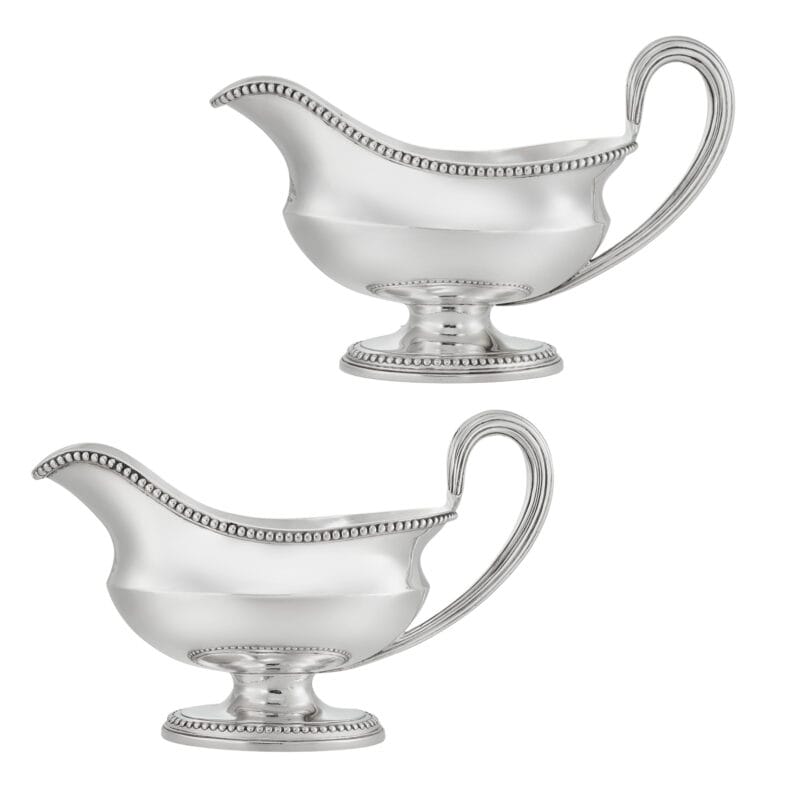A pair of George III silver sauce boats by Andrew Fogelberg