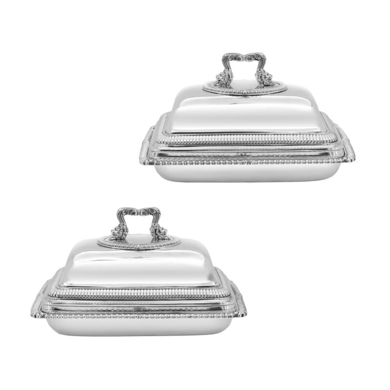 A pair of silver entrée dishes by Paul Storr