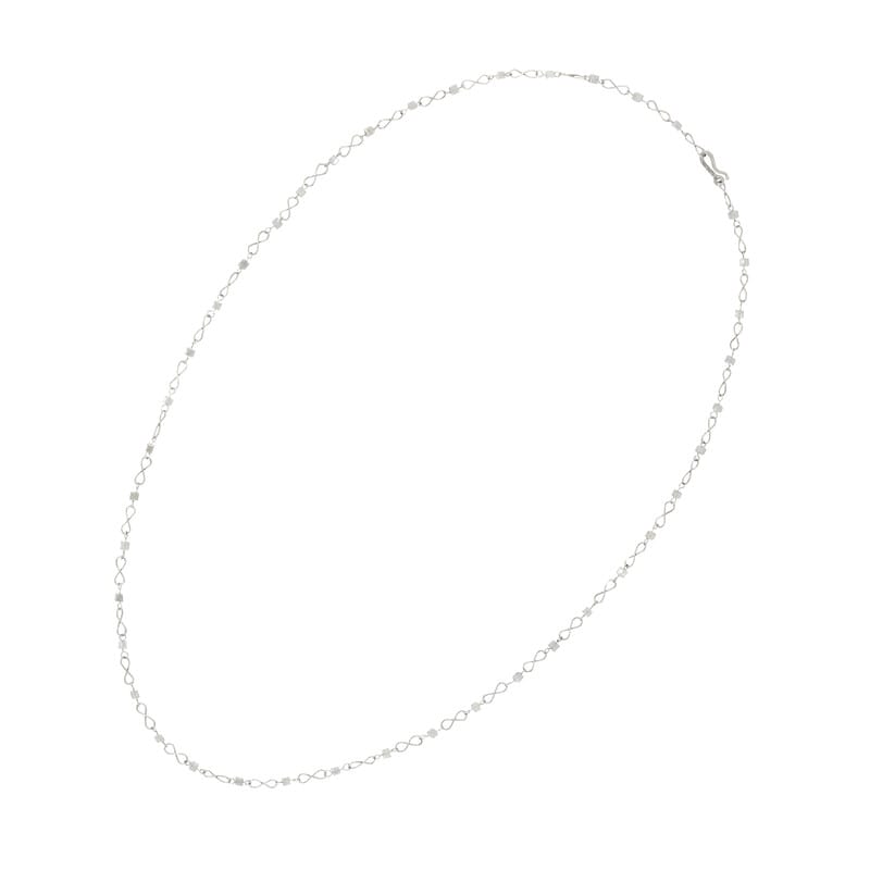 Diamond Bead Swan Neck Necklace By Lucie Heskett-Brem