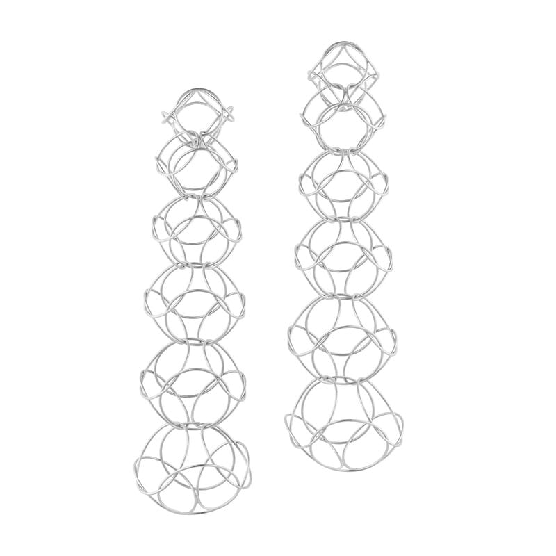 A Pair Of Soap Bubble Earrings By Lucie Heskett-brem